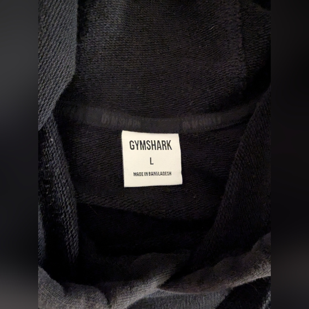 Gymshark Cropped Cotton Blend Hoodie - Raw Edge Hem - Raglan Sleeves - Picture 4 of 9